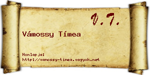 Vámossy Tímea névjegykártya